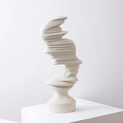 DecorBites™ Abstract Human Face Sculpture for Nordic Style Home Decor & Office Handicraft Gift