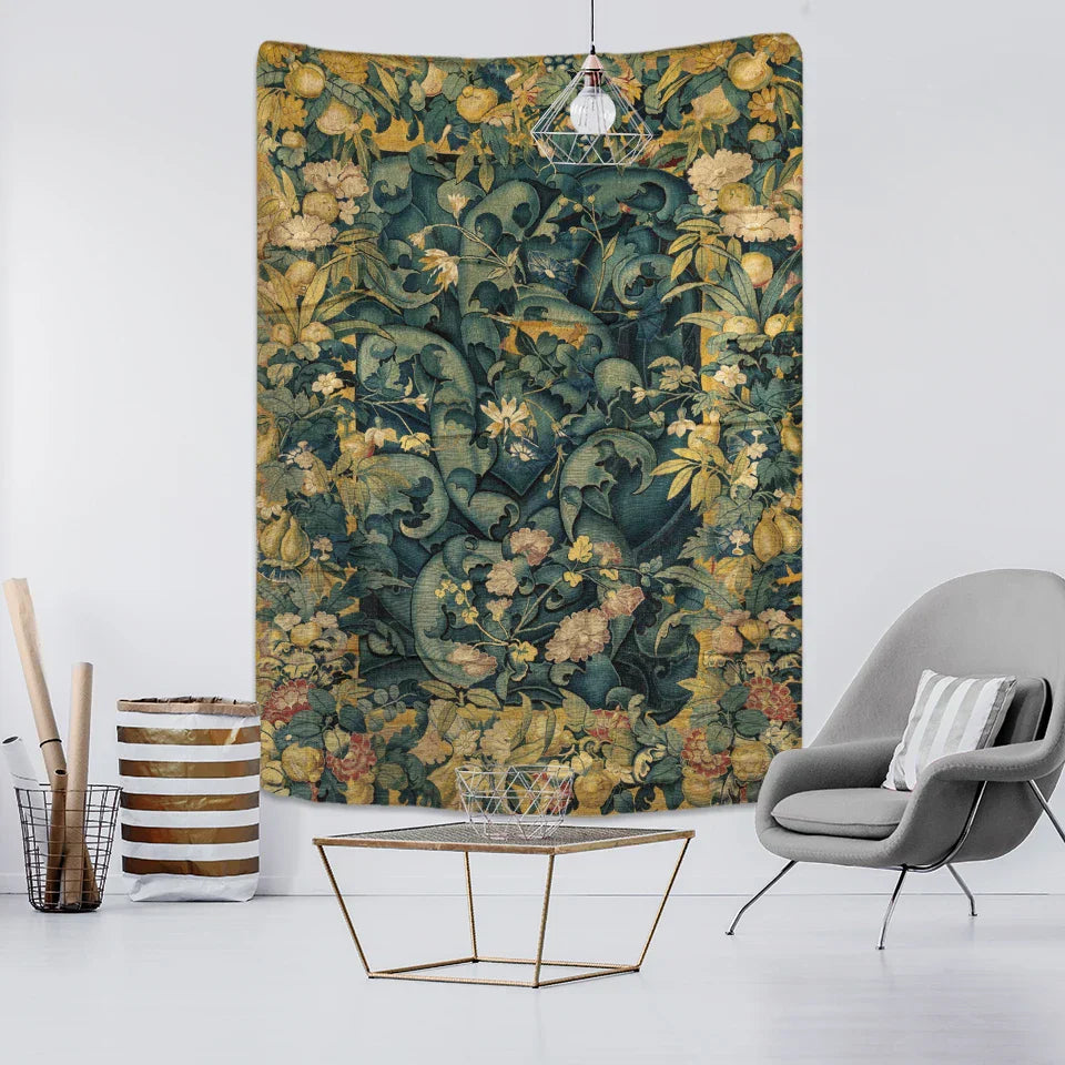 Decobites Tropical Leaves Botanical Tapestry - Mystical Boho Home Decor