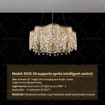 DecorBites™ Crystal Chandelier Modern Luxury Light for Living Room, Dining, Bedroom - 2024 New