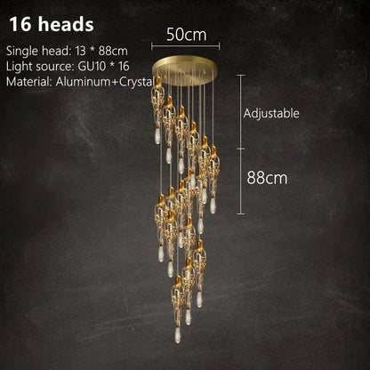 DecorBites™ Branch Art Cage Crystal Chandelier for Modern Dining Room Lighting