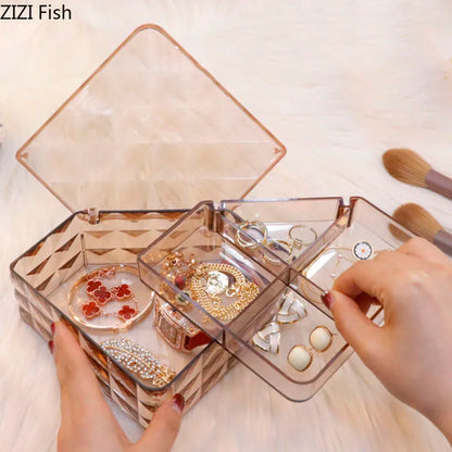 DecorBites™ Elegant Jewelry Boxes and Cosmetic Jars - Plastic Storage Containers