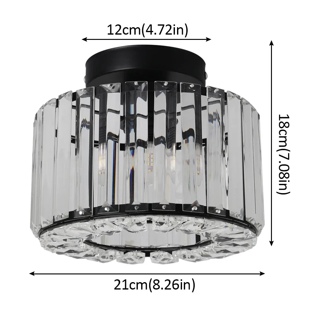 DecorBites™ Glass LED Chandelier Ceiling Light Modern Living Dining Room Fixture