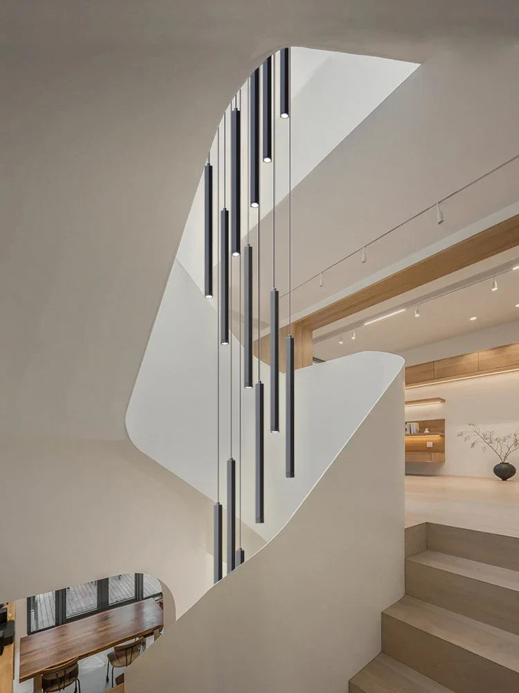 DecorBites™ LED Chandelier Stairs Pendant Ceiling Lamp for Hotel Lobby Decor