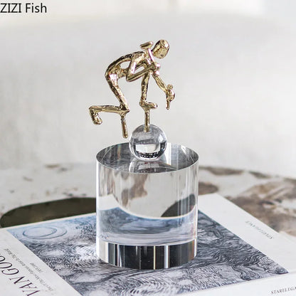 DecorBites™ Crystal Sculpture Abstract Statues Modern Room Decor Ornaments Aesthetic Crafts