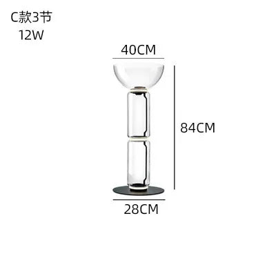DecorBites™ Glass LED Floor Lamp: Modern Nordic Design for Living Room and Bedroom Decor