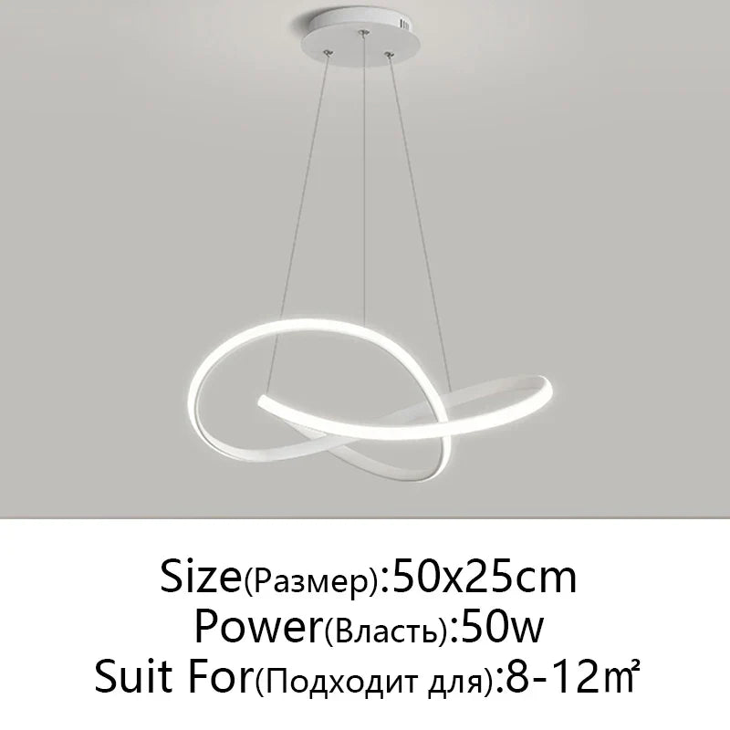DecorBites™ LED Chandelier Light: Modern Aluminum Acrylic Pendant for Dining Room & Restaurant