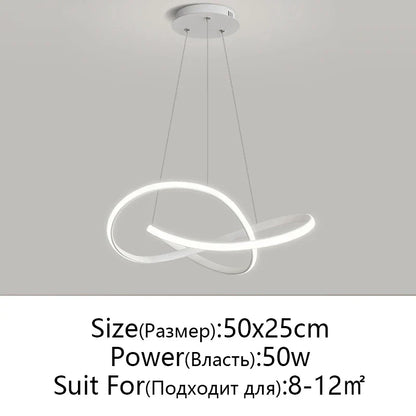 DecorBites™ LED Chandelier Light: Modern Aluminum Acrylic Pendant for Dining Room & Restaurant