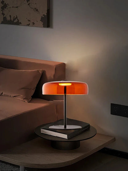 DecorBites™ Glass Table Lamp - Nordic Style Nightstand Lamp, Adjustable Brightness, Minimalist Design
