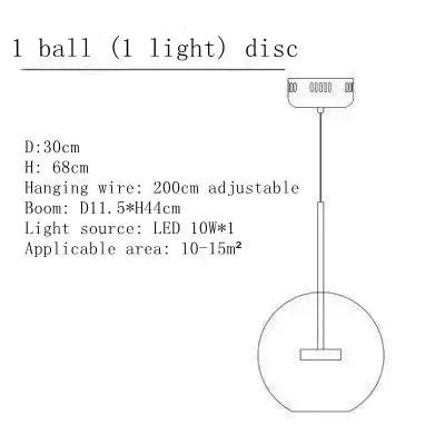 DecorBites™ Glass Bubble Chandelier: Modern Art Deco Customized Indoor Decor Light