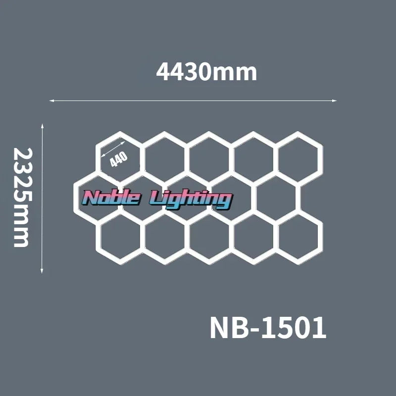 Lámpara de techo LED hexagonal DecorBites™ para barberías y peluquerías en garajes