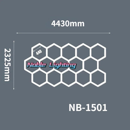 Lámpara de techo LED hexagonal DecorBites™ para barberías y peluquerías en garajes