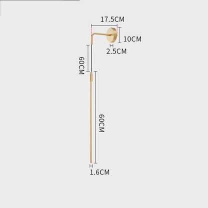 مصباح حائط نحاسي من DecorBites™: إضاءة سلم غرفة النوم العصرية البسيطة