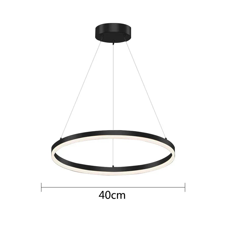 Lámpara colgante DecorBites™ Gold Ring, lámpara de techo LED circular de acrílico