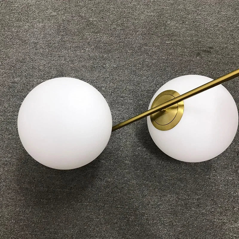 Lámpara de araña LED con bola de cristal DecorBites™: Lámpara colgante nórdica moderna para comedor y dormitorio