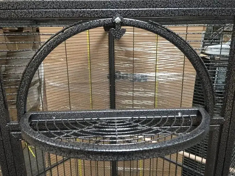 DecorBites™ Large Wrought Iron Parrot Cage with Rolling Base