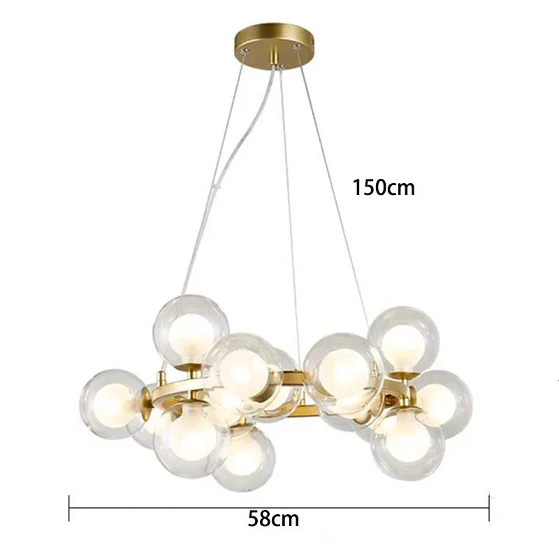 DecorBites™ LED Pendant Light Chandeliers for Modern Home Decor Living Room Dining Room Lighting