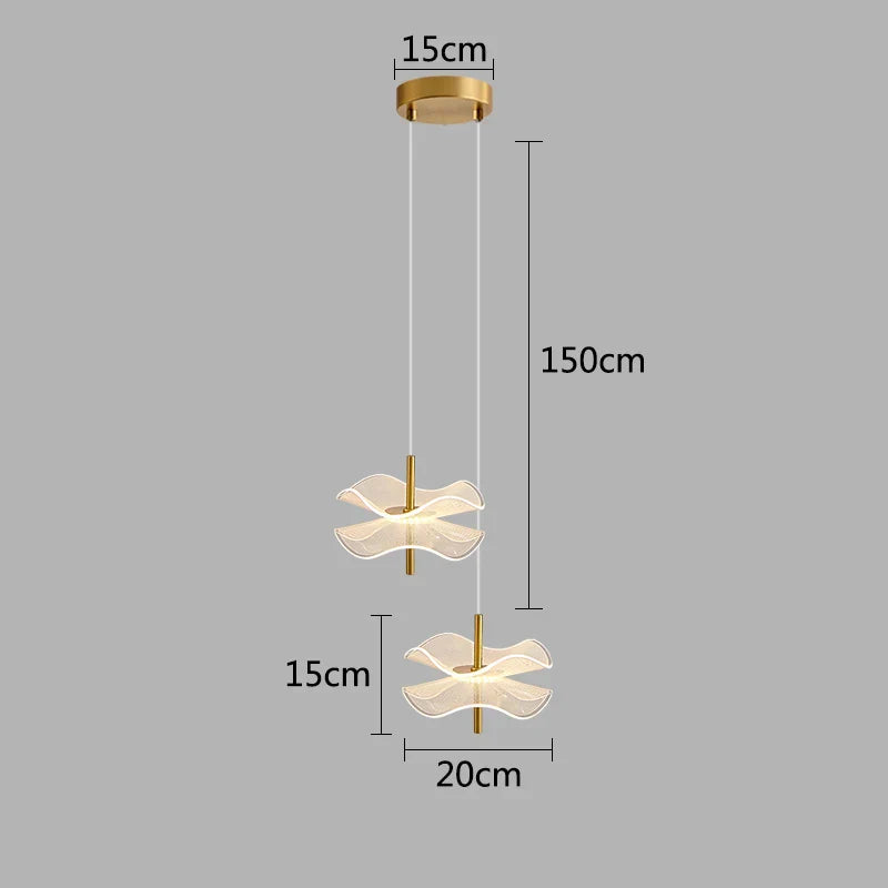 DecorBites™ Lotus Leaf Pendant Light, LED Chandelier for Restaurant and Bedroom