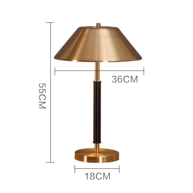 DecorBites™ Copper Table Lamp with LED Bulb, Stylish Desk Light for Bedroom & Living Room