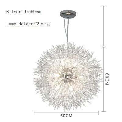 DecorBites™ Dandelion Chandelier LED Pendant Lamp for Dining Room Bedroom Shops