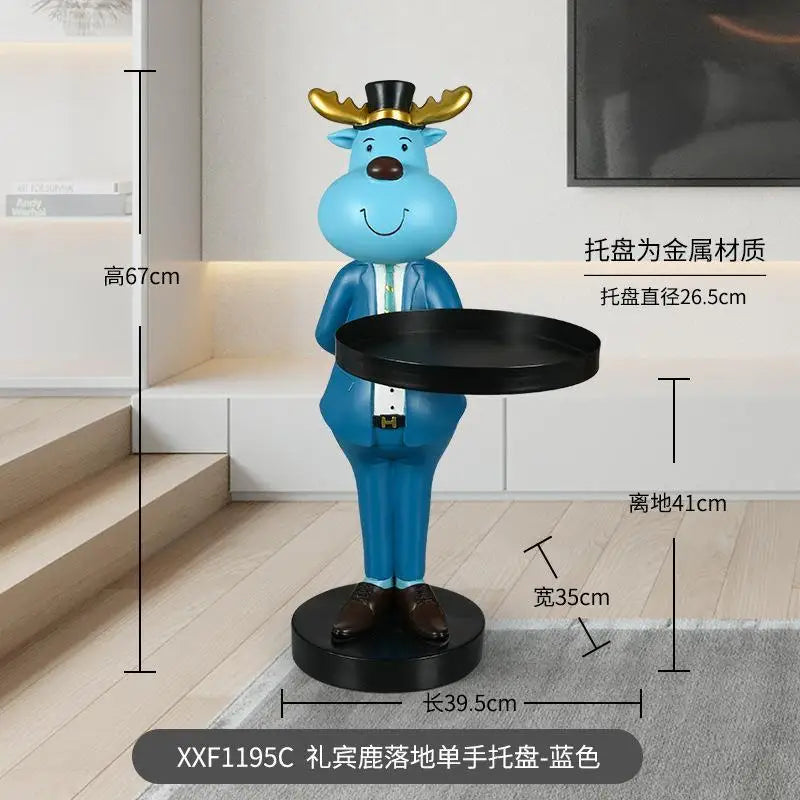 DecorBites™ Deer Landing Tray Ornament: Elegant Home Decor for Living Room, Entrance, or Housewarming Gift