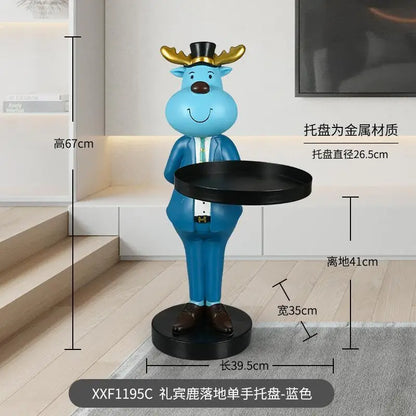 DecorBites™ Deer Landing Tray Ornament: Elegant Home Decor for Living Room, Entrance, or Housewarming Gift