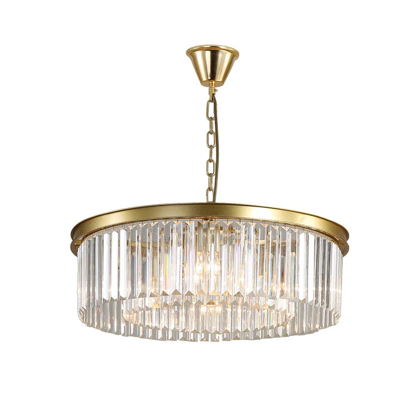 Luces colgantes LED de metal negro Gold Decorbites™ con suspensión de cristal y colgantes de cadena