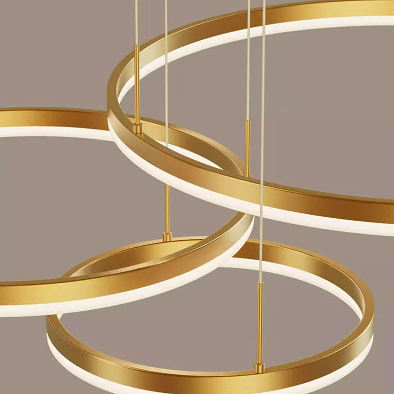 Antique Brass LED Chandelier