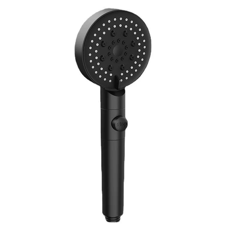Chrome Round Shower Head Set