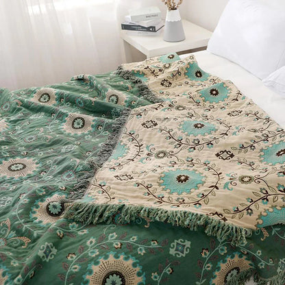 Decobites Floral Pattern Thin Office Nap Blanket