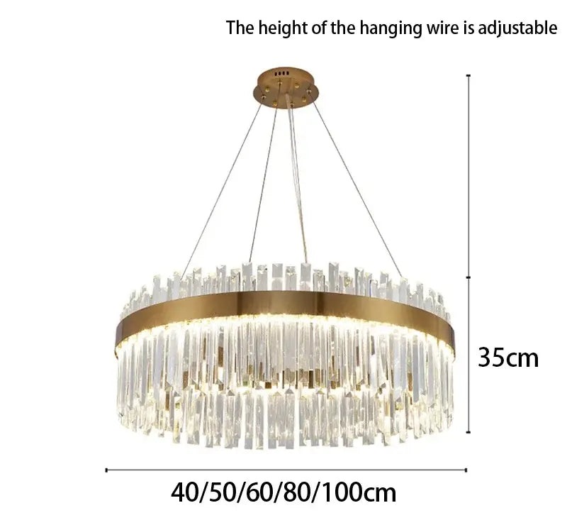 DecorBites™ Crystal Pendant Chandelier for Home Decor