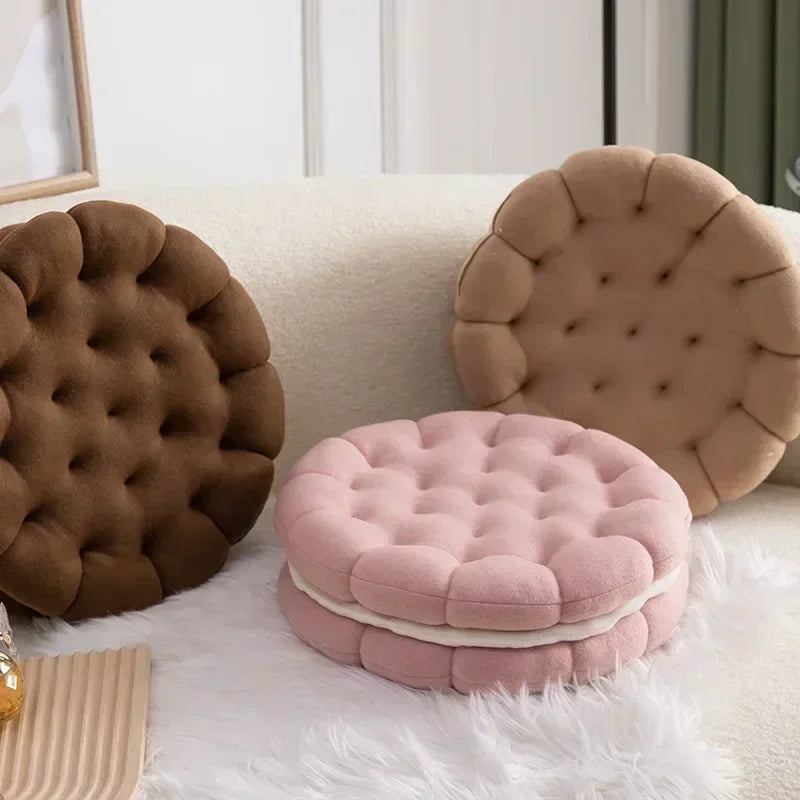 Decobites Plush Biscuit Sofa Cushion for Living Room & Bedroom Decor