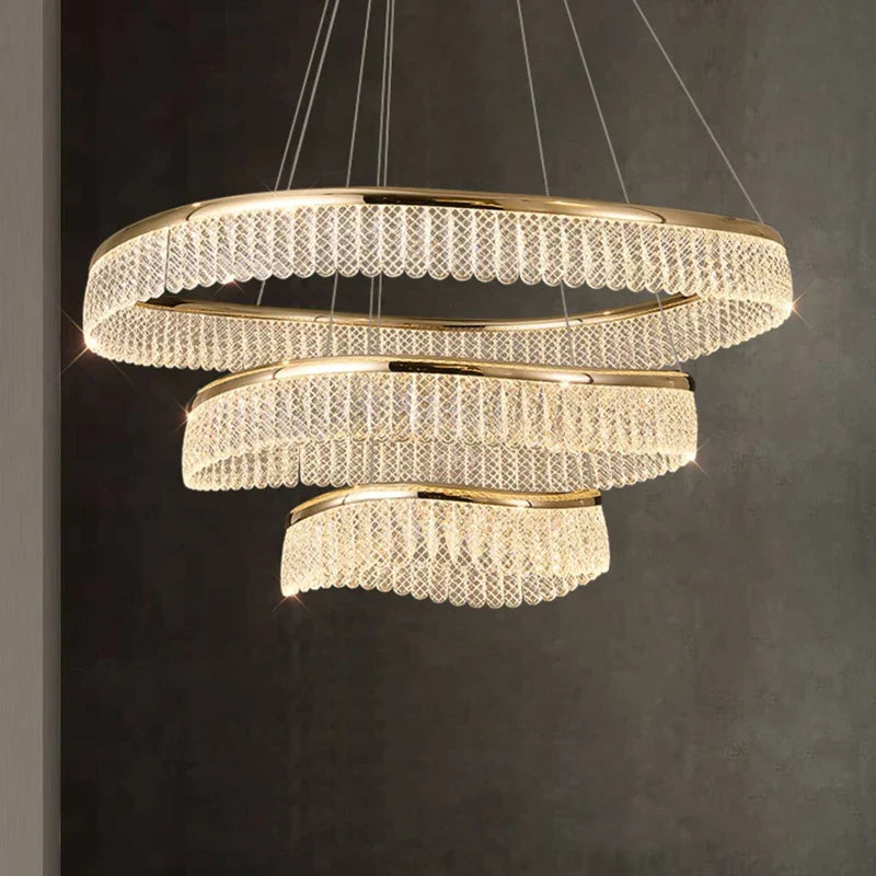 DecorBites™ Crystal Chandelier Luxury LED Lighting for Living Dining Kitchen Bedroom