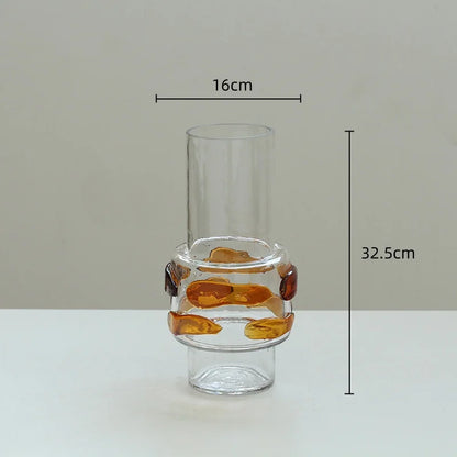 DecorBites™ Clear Glass Vase Bubble Floral Arrangement Room Decoration