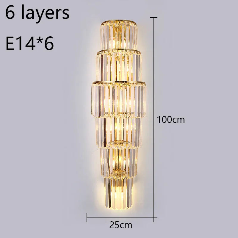 DecorBites™ Crystal Wall Lamp: Elegant Lighting for Luxury Hotel, Club, Villa, Living Room, Office, Banquet