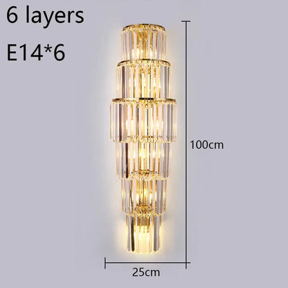 DecorBites™ Crystal Wall Lamp: Elegant Lighting for Luxury Hotel, Club, Villa, Living Room, Office, Banquet