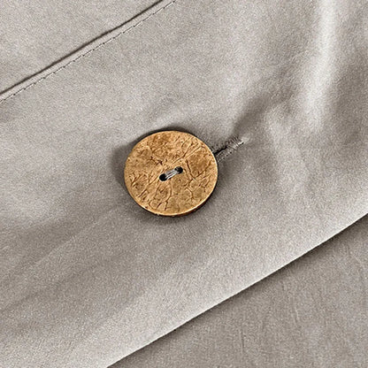 DecorBites™ Buttoned Washed Cotton Bedding Set: Soft & Breathable Quilt Cover for Home or Dorm