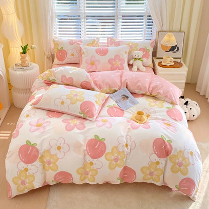 غطاء لحاف فردي قطني من DecorBites™ - غطاء لحاف لطيف على البشرة لسرير كينج فردي