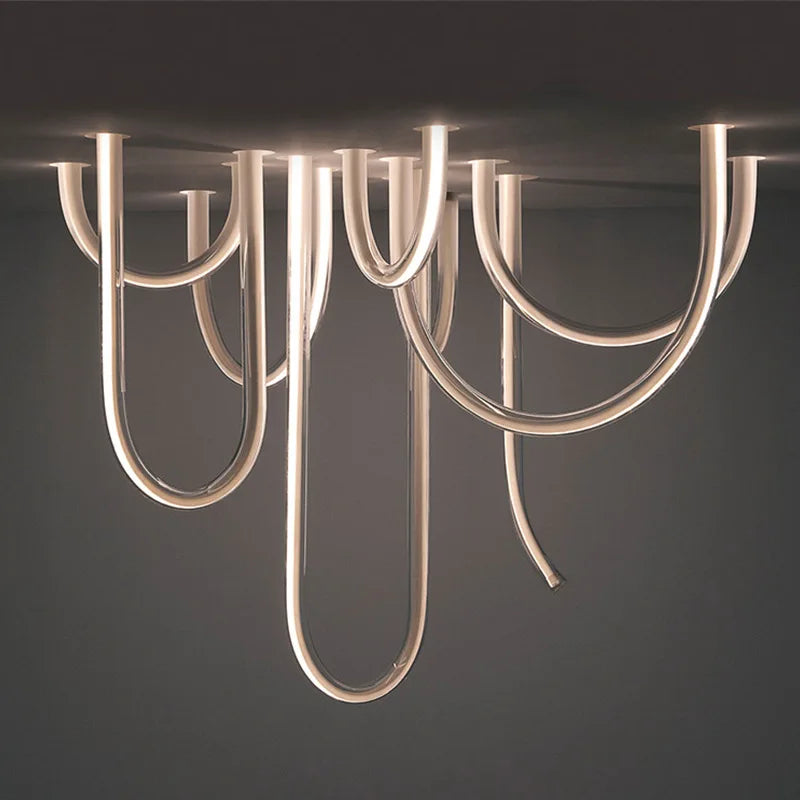 DecorBites™ LED U Shape Chandelier Pendant Lamp Dimmable Ceiling Light