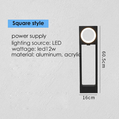 Farola LED DecorBites™ de 12 W con base de aluminio para jardín, sendero, patio o entrada de vehículos.