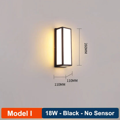DecorBites™ LED Radar Induction Wall Lamp for Hotel Garden, Modern Balcony Lights