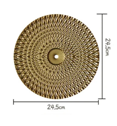 DecorBites™ Adornos redondos geométricos dorados para colgar en la pared - Accesorios de decoración para habitaciones