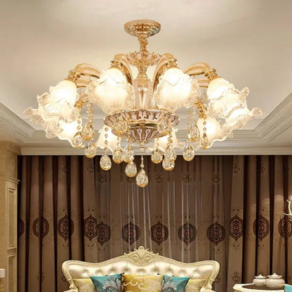 Lámpara de techo de cristal DecorBites™ para salas de estar modernas de lujo y vestíbulos de hoteles