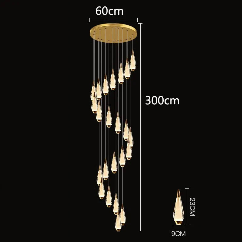 DecorBites™ LED Pendant Staircase Chandeliers for Living Room - Modern Indoor Lighting