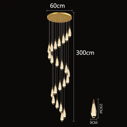 DecorBites™ LED Pendant Staircase Chandeliers for Living Room - Modern Indoor Lighting