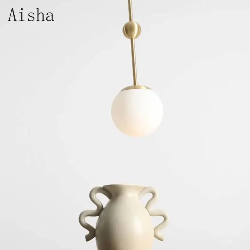Lámpara de Araña de Vidrio Dorado Decorbites™ de 3 Cabezas para Salón y Comedor