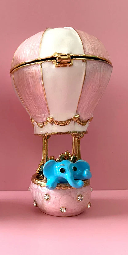 Caja de joyería DecorBites™ con figuras de animales de cristal, pintada a mano, soporte para anillos, decoración para tocador, regalo de boda