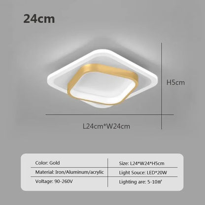 DecorBites™ LED Ceiling Light: Modern Surface Mount for Bedroom, Living Room, Hallway