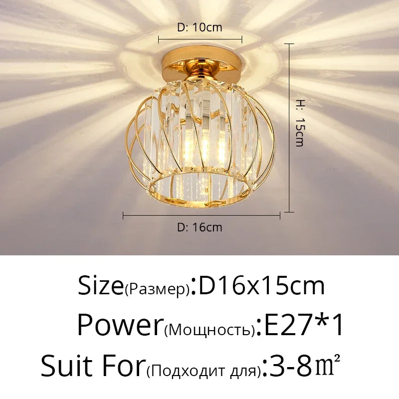 Lámpara de araña LED de cristal DecorBites™ para iluminación moderna de salas de estar, estudios y pasillos