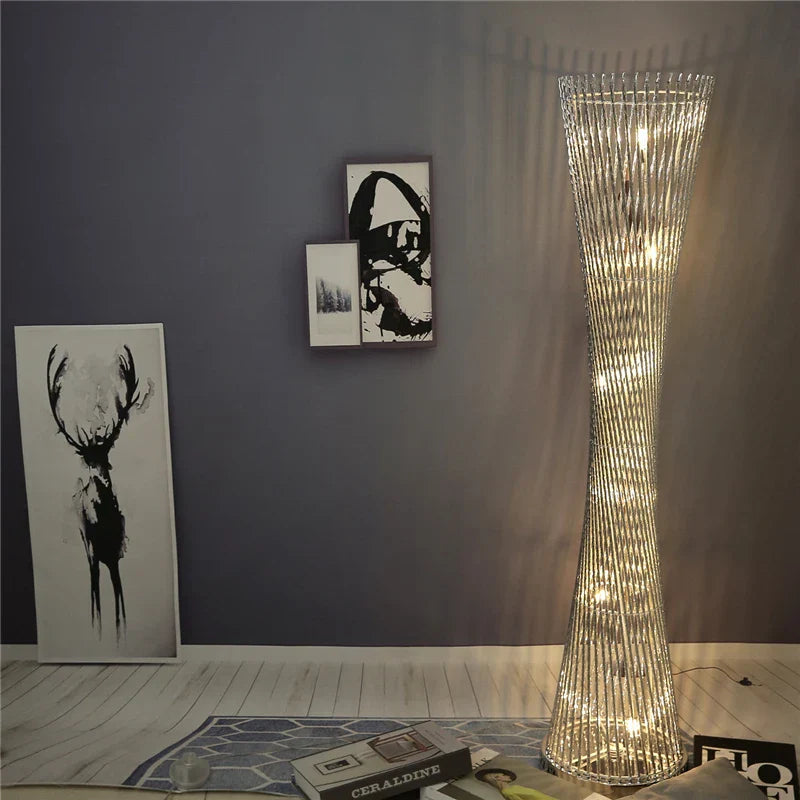 DecorBites™ Aluminum Tower Floor Lamp for Living Room Decor - Modern LED Stand Light