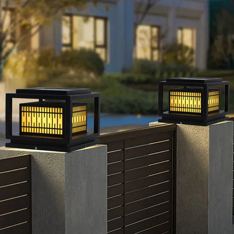 DecorBites™ LED Garden Light: Modern Galvanized Street Lamp for Outdoor Landscapes